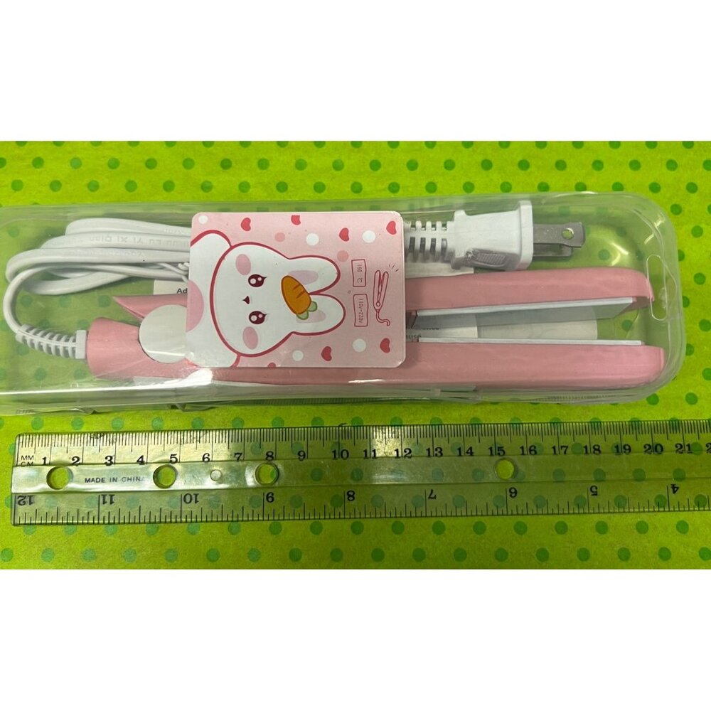 Mini Travel Hair Straightener Bunny Pink - Picture 2 of 2